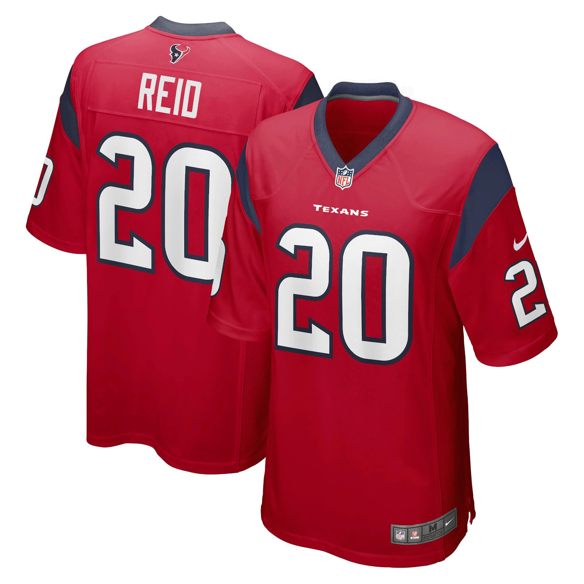 Men Houston Texans 20 Justin Reid Nike Red Game NFL Jersey